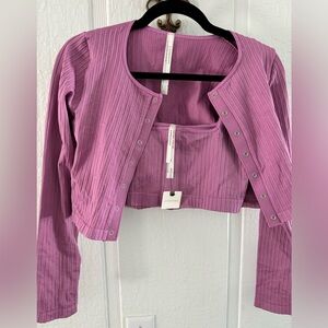 NWT ANTHROPOLOGIE Cardigan/ bra/ shorts set